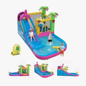 Piscine a balle avec toboggan