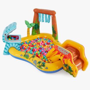 Piscine gonflable toboggan